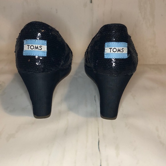 Toms sequin black wedges - Picture 6 of 8